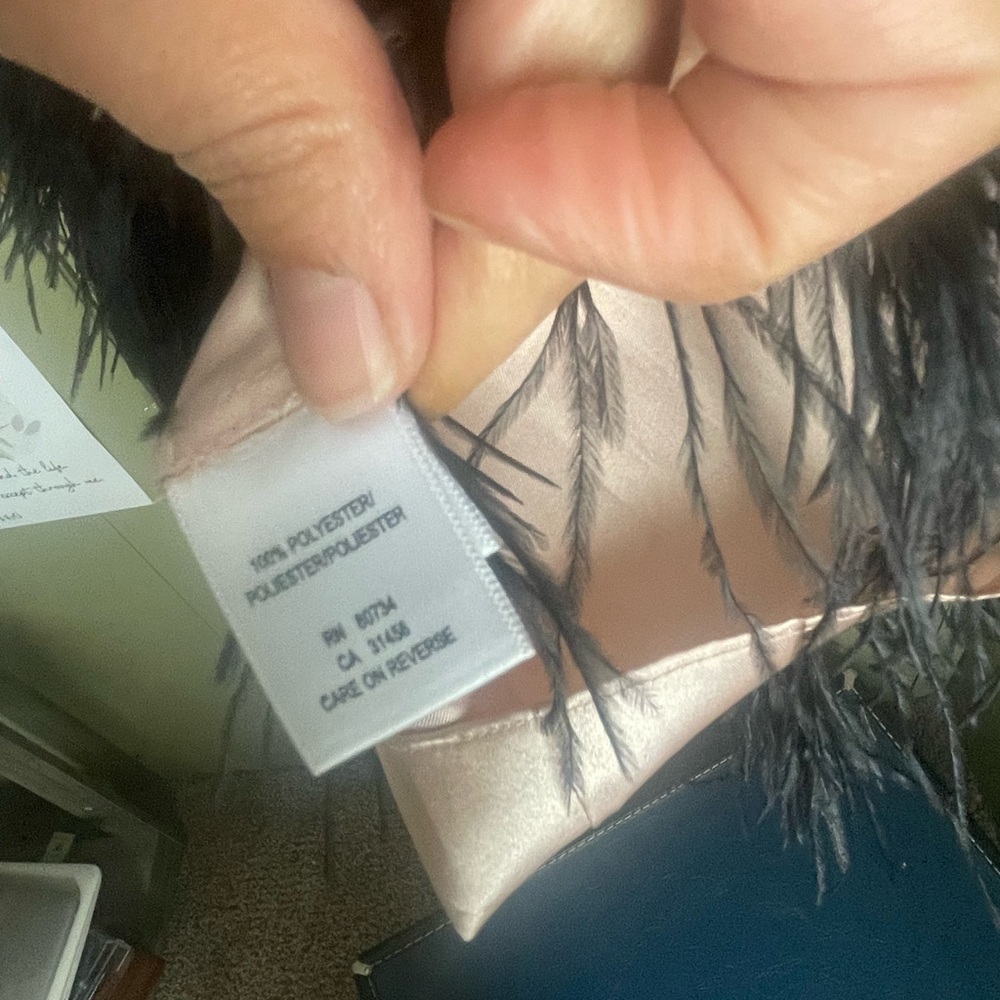 BCBGMaxAzria Black Lace and Feather Mini Dress - Picture 8 of 8